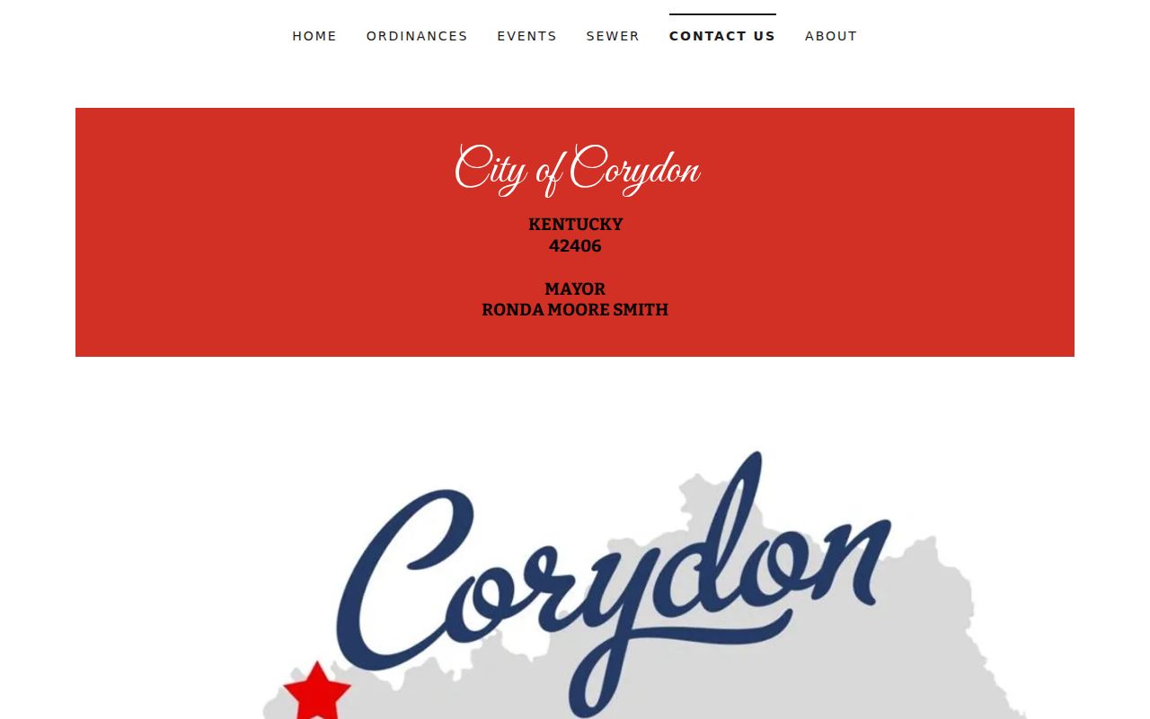 Corydon criminal history City Hall official contact page