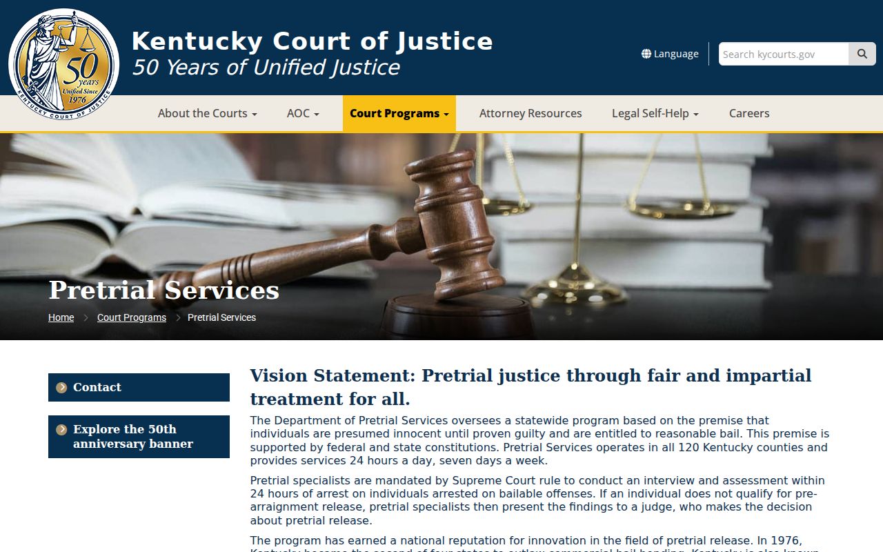Kentucky Pretrial Services information for Henderson County criminal court cases
