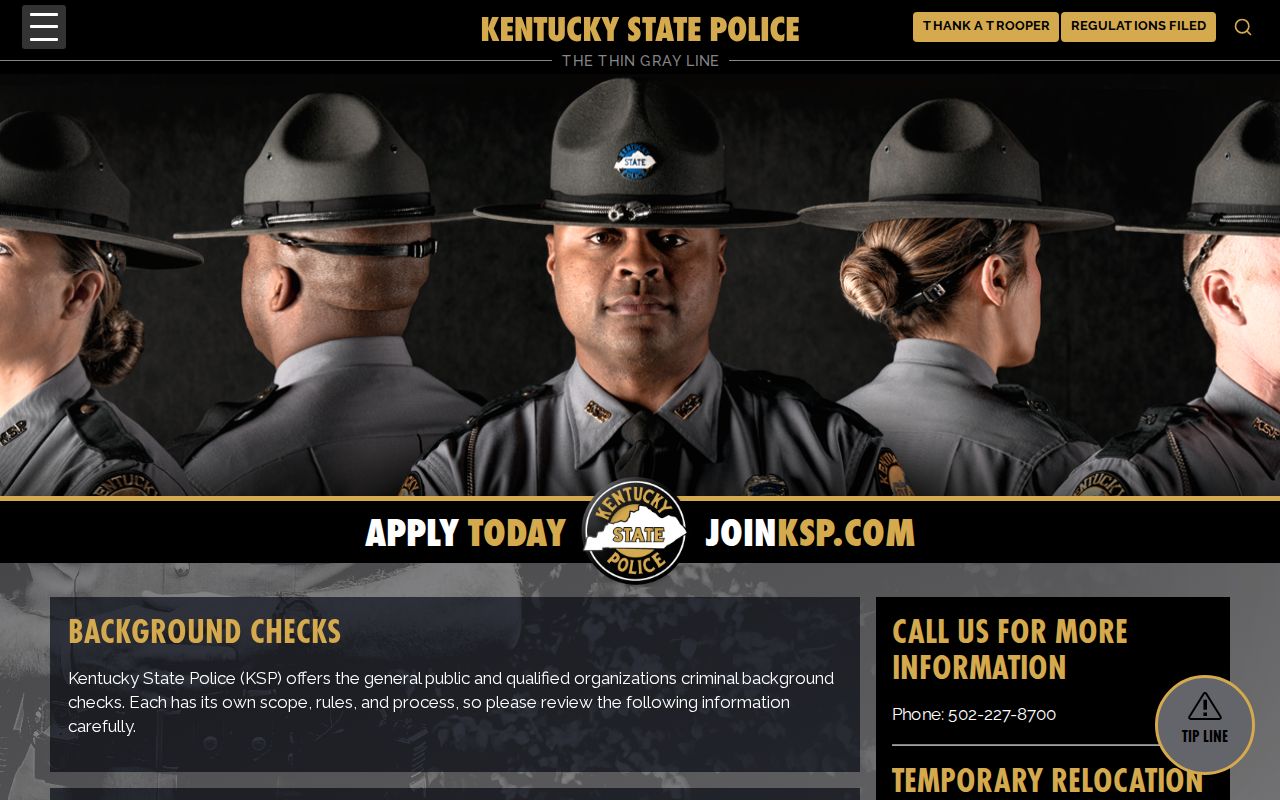 Henderson County criminal history through Kentucky State Police background checks